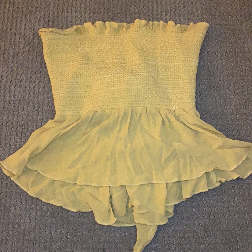 LA Hearts from Pacsun Yellow Strapless Top